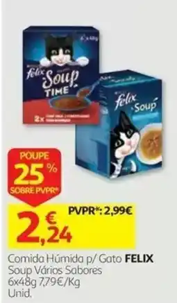 Auchan comida húmida p/ gato felix promoção