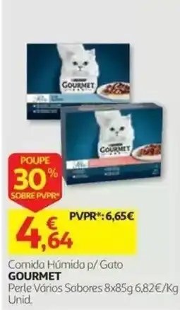 Auchan comida húmida p/ gato gourmet promoção