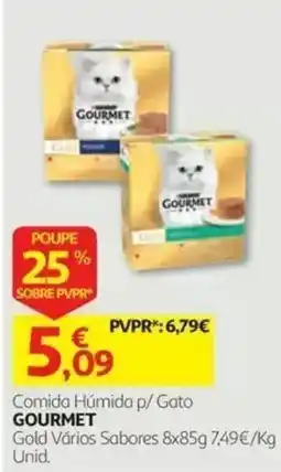 Auchan comida húmida p/ gato gourmet promoção