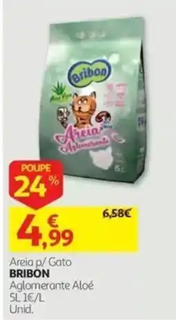 Auchan Areia p/ Gato BRIBON Aglomerante Aloé promoção