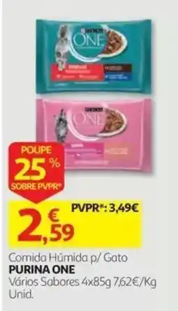 Auchan comida húmida p/ gato purina one promoção