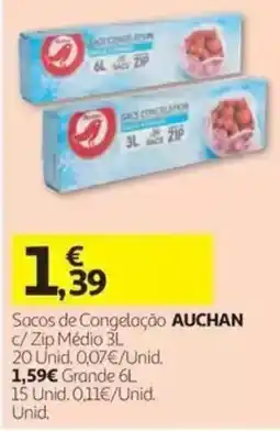 Auchan Sacos de Congelação Auchan promoção