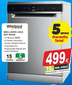 BragaJAV Máq. lavar loiça Whirlpool W7F HP43X promoção
