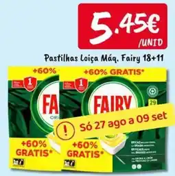 Ponto Fresco Pastilhas Loiça Máq. Fairy 18+11 promoção