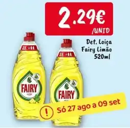 Ponto Fresco Fairy detergente para louça limão promoção