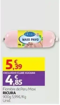 Auchan Fiambre de Peru Maxi Ricura promoção