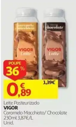 Auchan Leite Pasteurizado Vigor Caramelo Macchiato/ Chocolate promoção