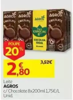 Auchan Leite AGROS c/ Chocolate promoção