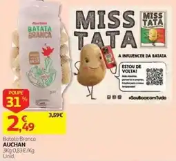 Auchan Batata Branca Auchan promoção