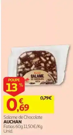 Auchan Salame de Chocolate Auchan promoção