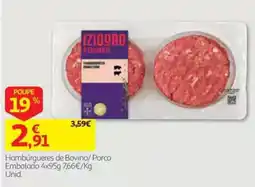 Auchan Izidoro Hambúrgueres de Bovino/ Porco promoção