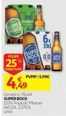 Auchan Cerveja s/ Álcool super bock promoção