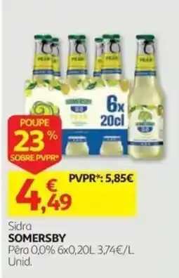 Auchan Sidra Somersby Pêra promoção