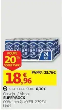 Auchan Cerveja s/ Álcool super bock promoção