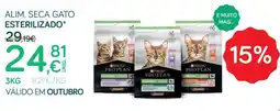 ZU Alim. seca gato esterilizado purina pro plan promoção