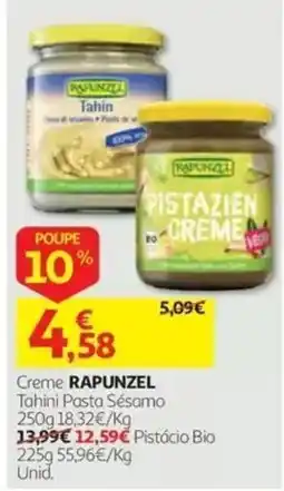 Auchan Creme rapunzel tahini pasta sésamo promoção