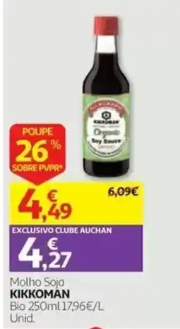 Auchan molho soja kikkoman bio promoção