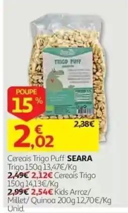 Auchan Cereais Trigo Puff SEARA promoção