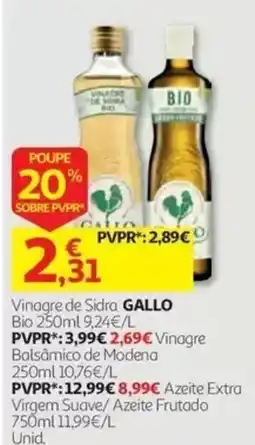 Auchan Vinagre de Sidra Gallo promoção