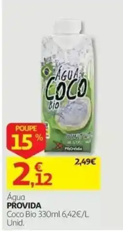 Auchan Água provida coco bio promoção