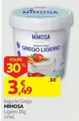 Auchan logurte grego mimosa ligeiro promoção