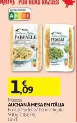 Auchan Massas à mesa emitália promoção
