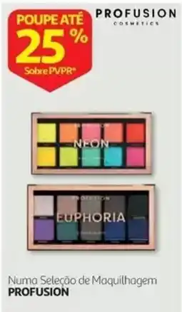 Auchan Profusion cosméticos numa seleção de maquilhagem profusion promoção