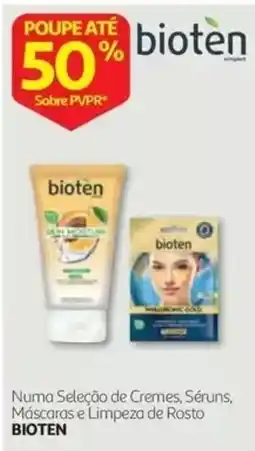 Auchan cremes séruns máscaras e limpeza de rosto bioten promoção