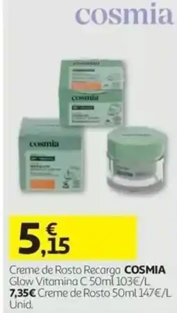 Auchan Creme de Rosto Recarga COSMIA promoção