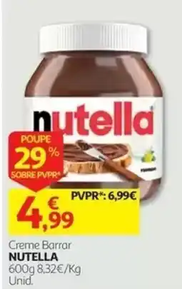 Auchan Creme Barrar Nutella promoção
