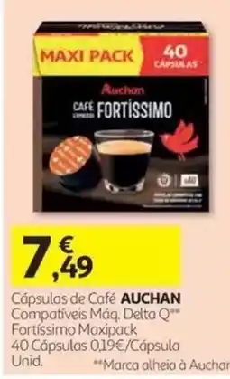 Auchan Cápsulas de Café Auchan promoção