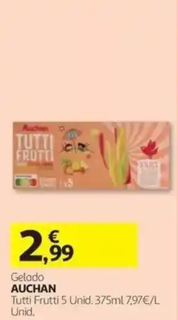 Auchan Gelado auchan tutti frutti 5 unid. promoção