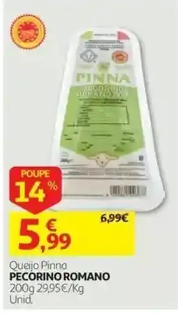 Auchan Queijo Pinna Pecorino Romano promoção