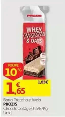 Auchan Barra Proteína e Aveia Prozis promoção
