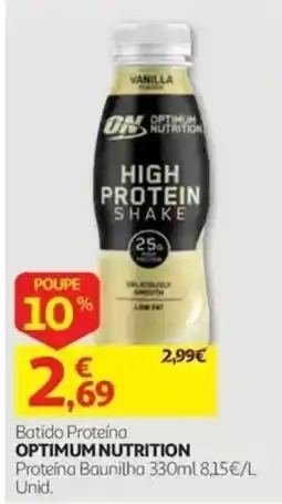 Auchan Batido Proteína Optimum Nutrition promoção