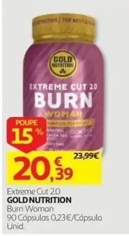 Auchan extreme cut 2.0 gold nutrition burn woman promoção