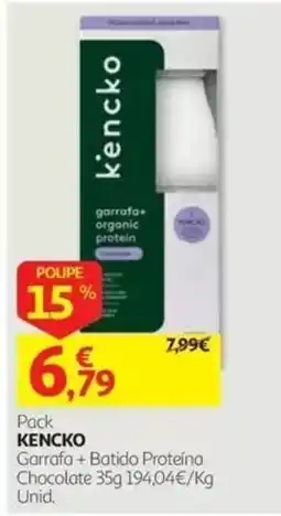 Auchan Kencko garrafa + batido proteína chocolate promoção