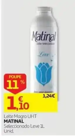 Auchan Leite Magro UHT Matinal Selecionado Leve promoção