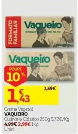Auchan Creme Vegetal Vaqueiro promoção