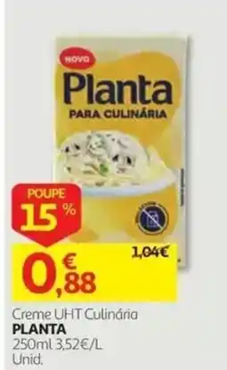 Auchan Creme UHT Culinária Planta promoção