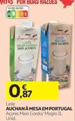 Auchan Leite Auchan à mesa em portugal promoção