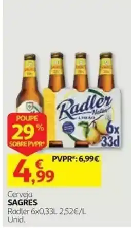 Auchan Cerveja Sagres Radler promoção