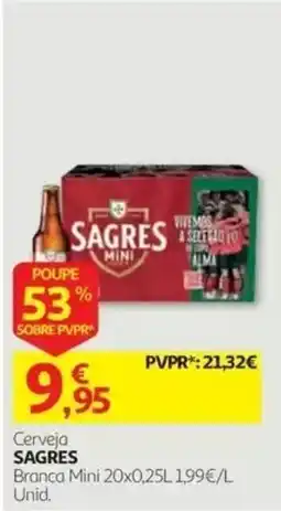 Auchan Cerveja Sagres Branca Mini promoção