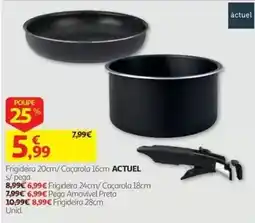 Auchan Frigideira 20cm/ Caçarola 16cm actuel promoção