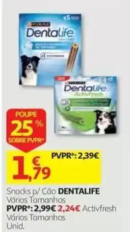 Auchan Snacks p/ Cão DENTALIFE promoção