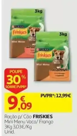 Auchan Ração p/ Cão FRISKIES Mini Menu Vaca/ Frango promoção