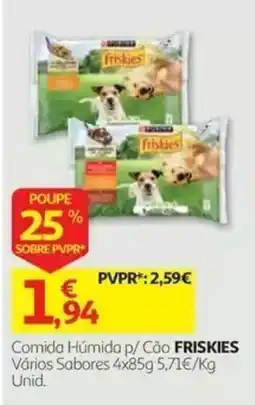 Auchan comida húmida p/ cão friskies promoção