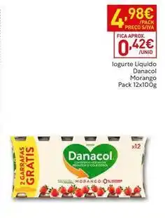 Recheio Danone - iogurte liquido danacol morango promoção