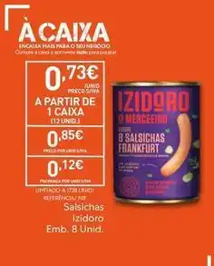Recheio A+ - salsichas izidoro promoção