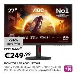 Radio Popular Monitor led aoc u27g4r promoção